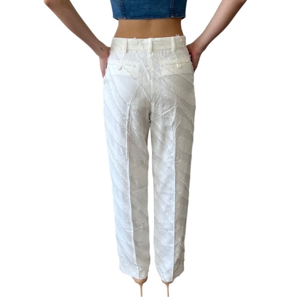 Zadig &Voltaire Ecru Jacquard Fringe Pants /SzFr36/US4 ret $498 NWT! EPIC🔥🎁 - Picture 9 of 9